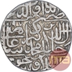 Silver One Rupee Coin of Akbar Jaunpur Dar ul Khilafa Mint.