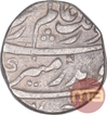 Rare Silver One Rupee Coin of Aurangzeb of Akbarnagar Mint.