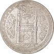 Silver One Rupee Coin of Mir Mahbub Ali Khan of Haiderabad Farkhanda Bunyad Mint of Hyderabad State.  