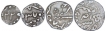 Set of Four Silver Rupee Coins of Kotah State.