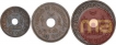 Set of Three Copper Kori Coins of Vijayarajji of Bhuj Mint of Kutch State.