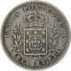 Silver Half Rupia of India Portuguese of Luis I.