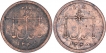 Lot of Two Copper Pie Coins of Bombay Presidency.