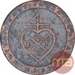 Copper One Ninety Sixth Rupee Coin of East India Company of Madras Presidency