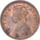 Copper One Twelfth Anna Coin of Victoria Empress of Calcutta Mint of 1897.