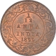 Copper One Twelfth Anna Coin of Victoria Empress of Calcutta Mint of 1899.