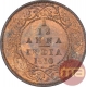 Bronze One Twelfth Anna Coin of King Edward VII of Calcutta Mint of 1910.