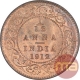 Bronze One Twelfth Anna Coin of King George V of Calcutta Mint of 1912.