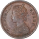 Copper Half Pice Coin of Victoria Queen of Calcutta Mint of 1862.