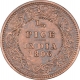 Copper Half Pice Coin of Victoria Empress of Calcutta Mint of 1896.