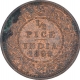 Copper Half Pice Coin of Victoria Empress of Calcutta Mint of 1899.