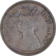 Copper Half Pice Coin of Victoria Empress of Calcutta Mint of 1901.