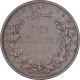 Copper One Quarter Anna Coin of East India Company of Birmingham Mint of 1858.