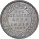 Copper One Quarter Anna Coin of Victoria Queen of Calcutta Mint of 1862.