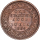 Copper One Quarter Anna Coin of Victoria Empress of Calcutta Mint of 1889.