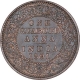 Copper One Quarter Anna Coin of Victoria Empress of Calcutta Mint of 1891.