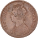 Copper Quarter Anna Coin of Victoria Empress of Calcutta Mint of 1894.