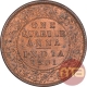 Copper One Quarter Anna Coin of Victoria Empress of Calcutta Mint of 1901.