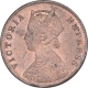 Copper One Quarter Anna Coin of Victoria Empress of Calcutta Mint of 1901.