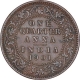 Copper One Quarter Anna Coin of Victoria Empress of Calcutta Mint of 1901.