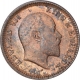 Copper One Quarter Anna Coin of King Edward VII of Calcutta Mint of 1903.