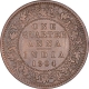 Copper One Quarter Anna Coin of King Edward VII of Calcutta Mint of 1904.