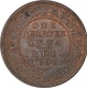 Bonze One Quarter Anna Coin of King Edward VII of Calcutta Mint of 1904. 