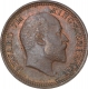 Bonze One Quarter Anna Coin of King Edward VII of Calcutta Mint of 1904. 