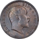 Copper One Quarter Anna Coin of King Edward VII of Calcutta Mint of 1905.