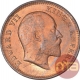 Copper One Quarter Anna Coin of King Edward VII of Calcutta Mint of 1906.