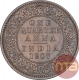 Bronze One Quarter Anna Coin of King Edward VII of Calcutta Mint of 1907.