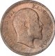 Bronze One Quarter Anna Coin of King Edward VII of Calcutta Mint of 1908.