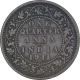 Bronze One Quarter Anna Coin of King George V of Calcutta Mint of 1911.