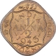 Nickel Brass Half Anna Coin of King George VI of Calcutta Mint of 1943.