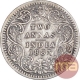 Silver Two Annas Coin of Victoria Empress of Calcutta Mint of 1883.