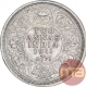 Silver Two Annas Coin of King George V of Calcutta Mint of 1911.  