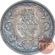 Silver Two Annas Coin of King George V of Bombay Mint of 1915.