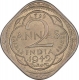 Nickel Brass Two Annas Coin of King George VI of Bombay Mint of 1942.