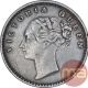 Silver Quarter Rupee Coin of Victoria Queen of Madras Mint of 1840.