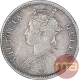 Silver Quarter Rupee Coin of Victoria Queen of Calcutta Mint of 1862.