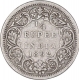 Silver Quarter Rupee Coin of Victoria Queen of Bombay Mint of 1862.