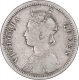 Silver Quarter Rupee Coin of Victoria Queen of Bombay Mint of 1862.