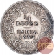 Silver Quarter Rupee Coin of Victoria Empress of Calcutta Mint of 1883.