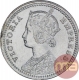 Silver Quarter Rupee Coin of Victoria Empress of Calcutta Mint of 1890.