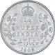 Silver Quarter Rupee Coin of King Edward VII of Calcutta Mint of 1906.