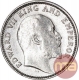 Silver Quarter Rupee Coin of King Edward VII of Calcutta Mint of 1910.