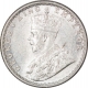 Silver Quarter Rupee Coin of King George V of Calcutta Mint of 1917.