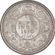 Silver Quarter Rupee Coin of King George V of Calcutta Mint of 1930.