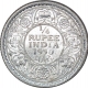 Silver Quarter Rupee Coin of King George V of Calcutta Mint of 1930.