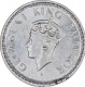 Silver Quarter Rupee Coin of King George VI of Lahore Mint 1944.